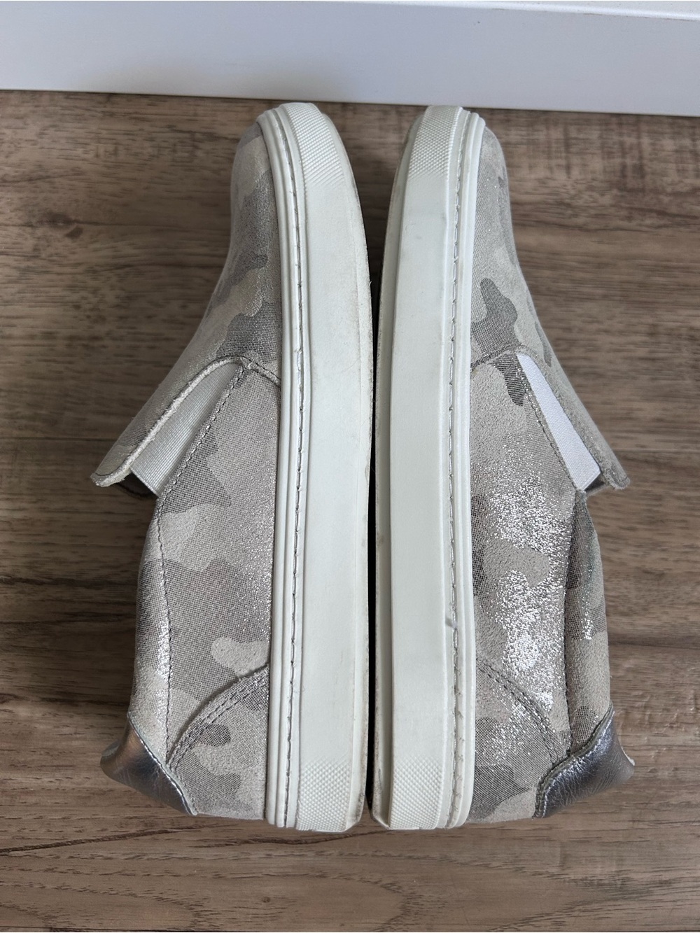 Chuska Shimmer camo Slip-On Camouflage Sneakers Neutral Gray white casual - Picture 6 of 9